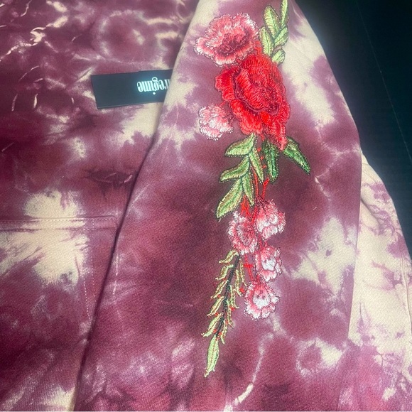 BNWT CIVIL REGIME CRANBERRY MARBLE WASH LARGE MENS UNISEX TIE DYE HOODIE - Picture 5 of 16